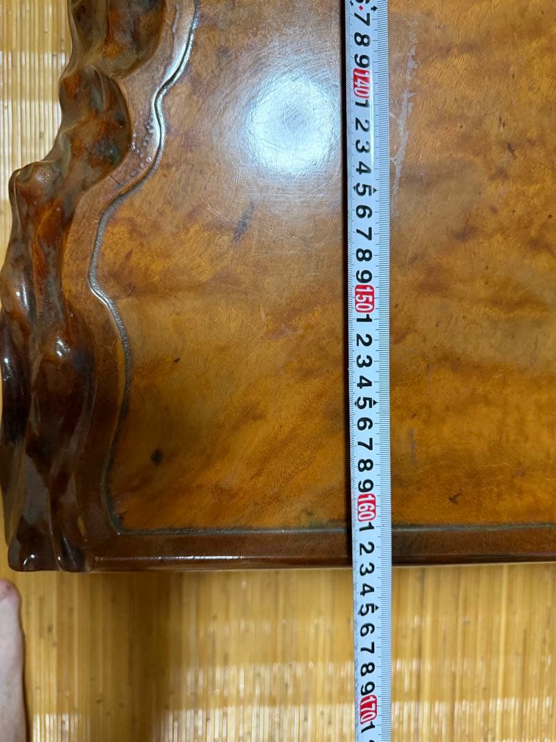 天然木（屋久杉かも）一枚板のテーブル　約165cm x 100cm 厚み6cm