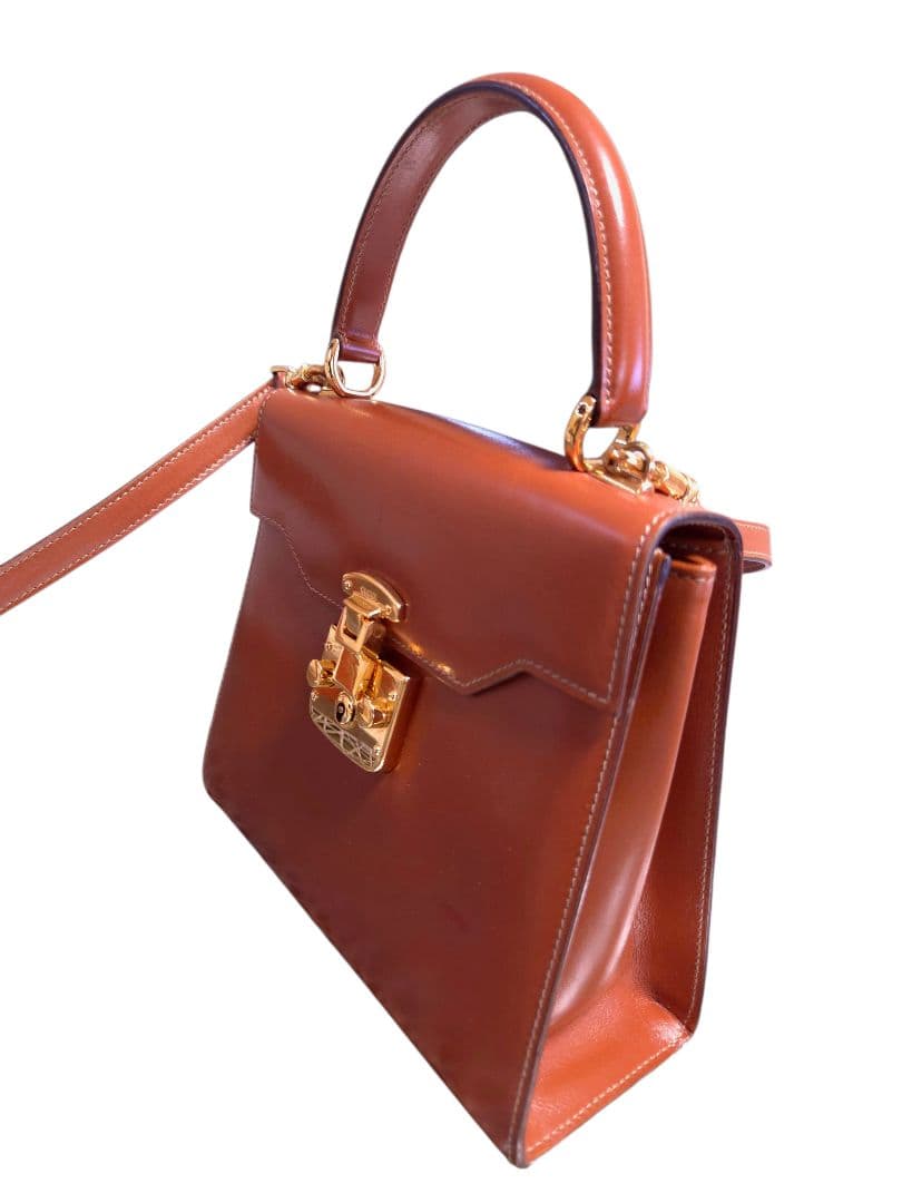 GUCCI ブラウン ハンドバッグ ゴールド金具 グッチ ショルダーバッグ