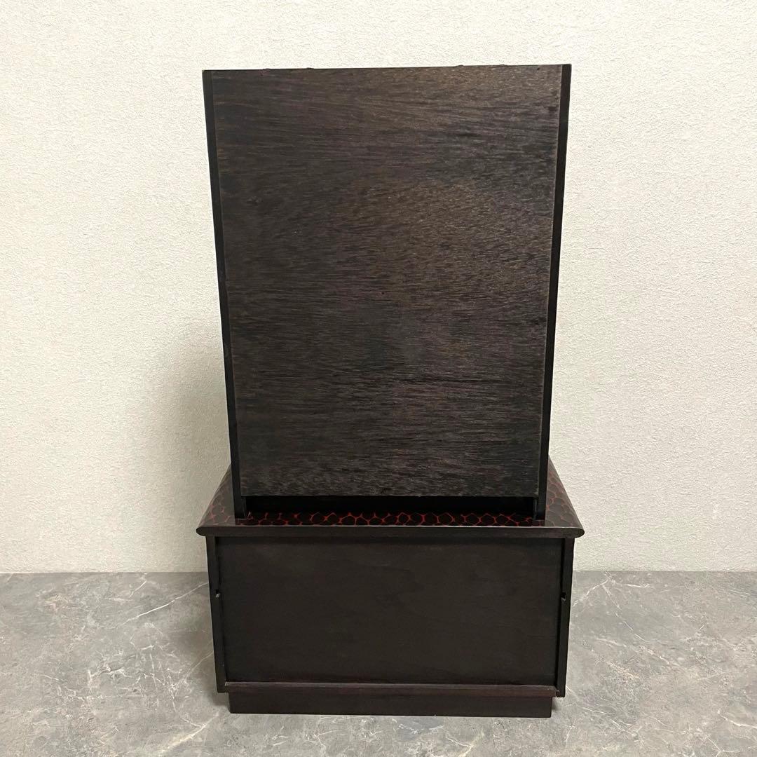 鎌倉彫 鏡台 三面鏡 木製 彫刻 牡丹花 昭和レトロ 和風 ドレッサー