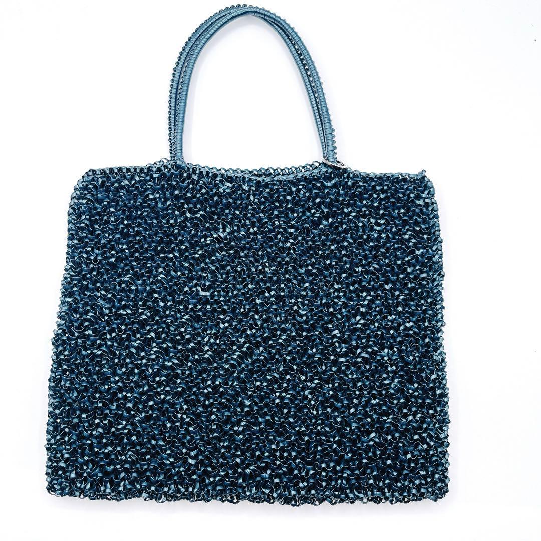 【極美品】ANTEPRIMA アンテプリマ　トートバッグ　ワイヤーバッグ 紺色