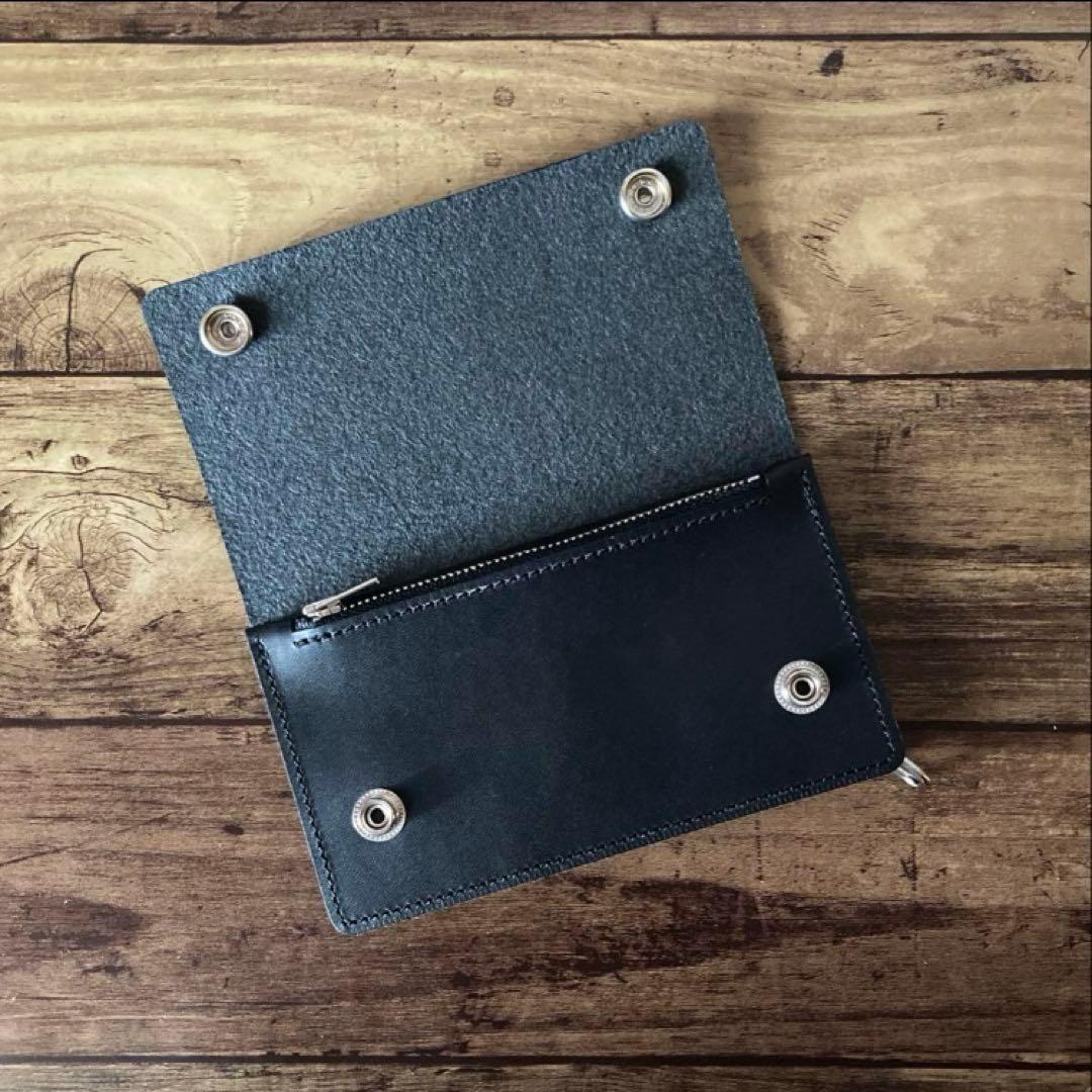 【A】国産ステアハイド　トラッカーウォレット150（ミドル）2.5層