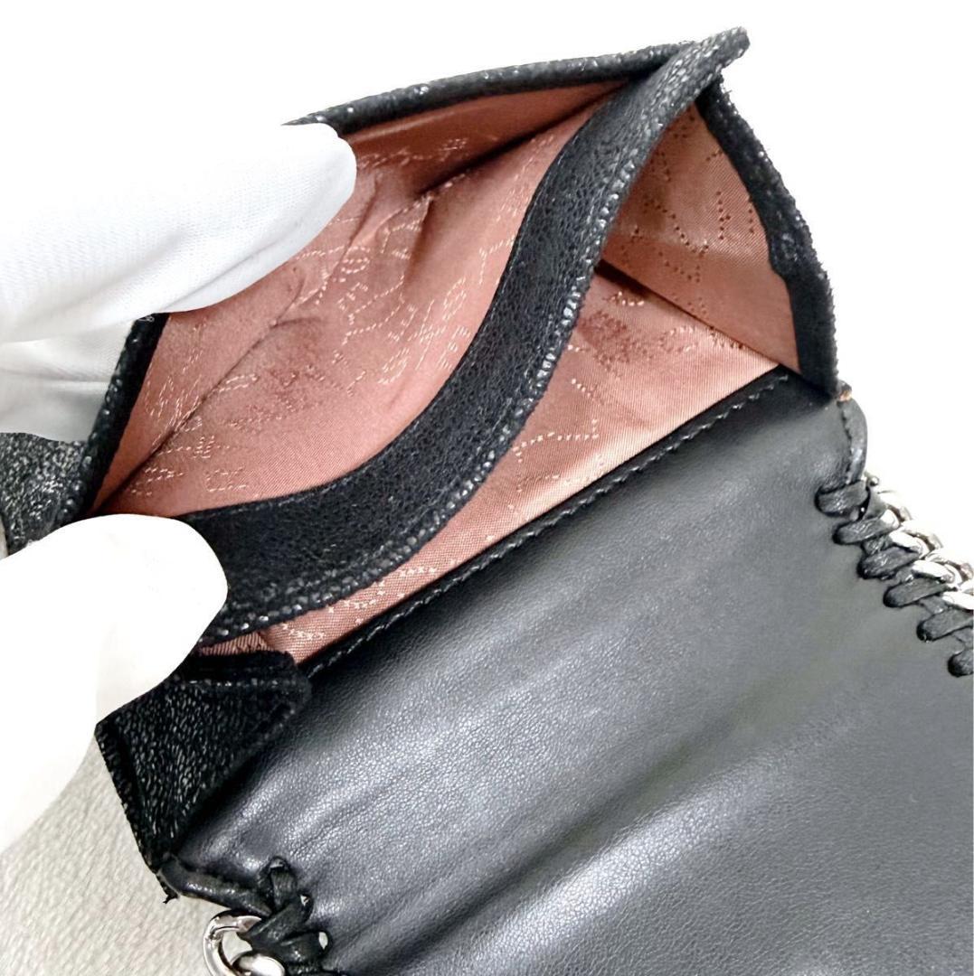 【極美品】ステラマッカートニー 二つ折り財布 ファラベラ ブラック