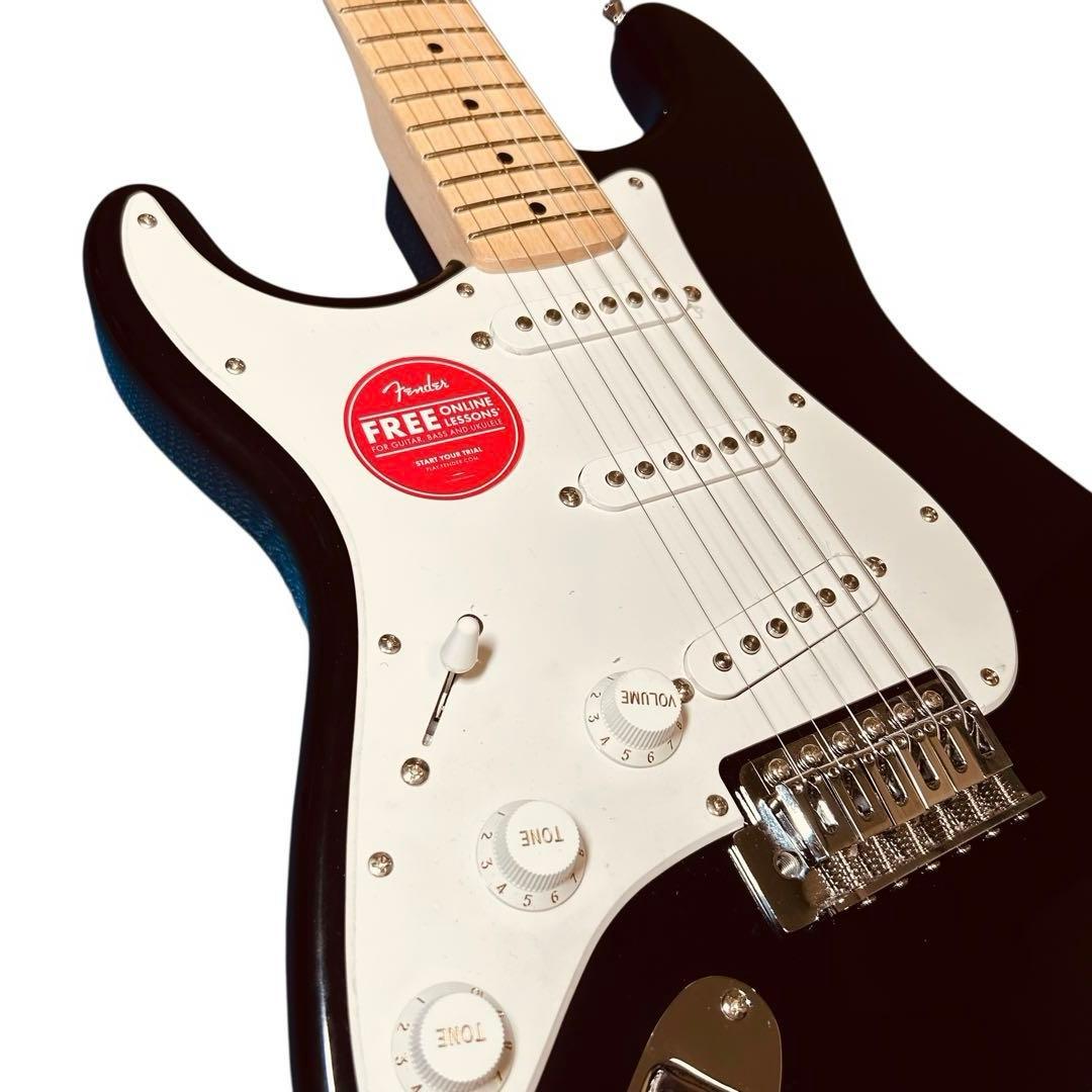 未使用　Squier ストラトキャスター ブラック ギターケース付き　レフティ