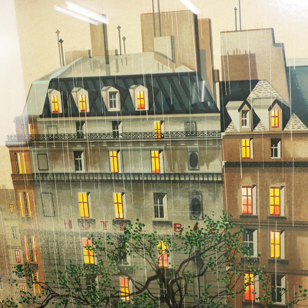 ヒロヤマガタ 「レインドロップス」 シルクスクリーン