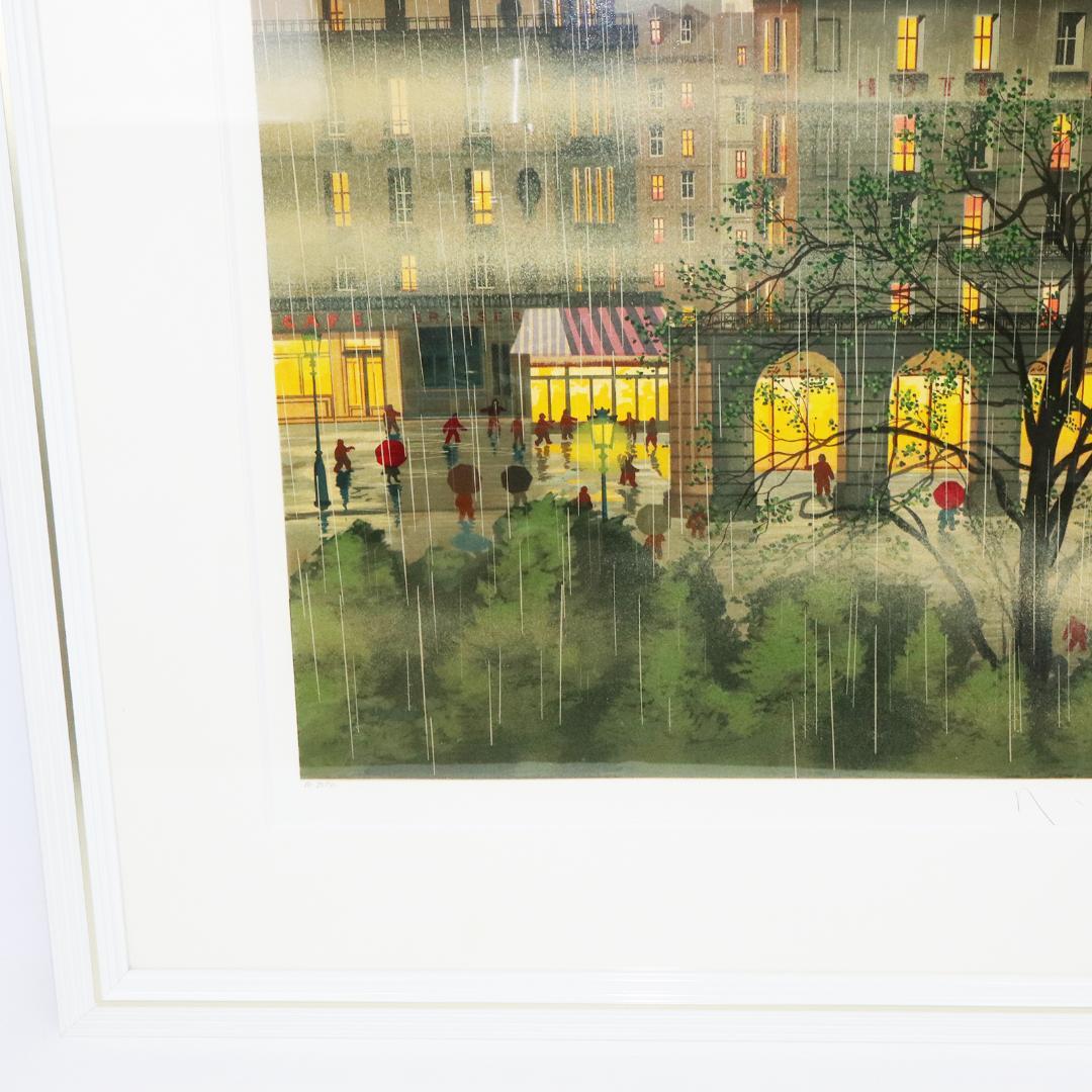 ヒロヤマガタ 「レインドロップス」 シルクスクリーン