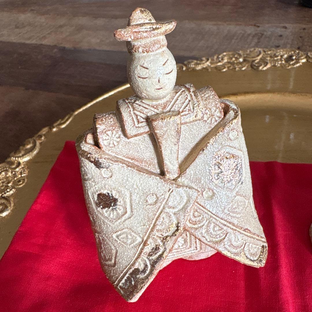 値下げ価格！雛人形 ♡ 陶芸家おひな様 陶器 ゴールド