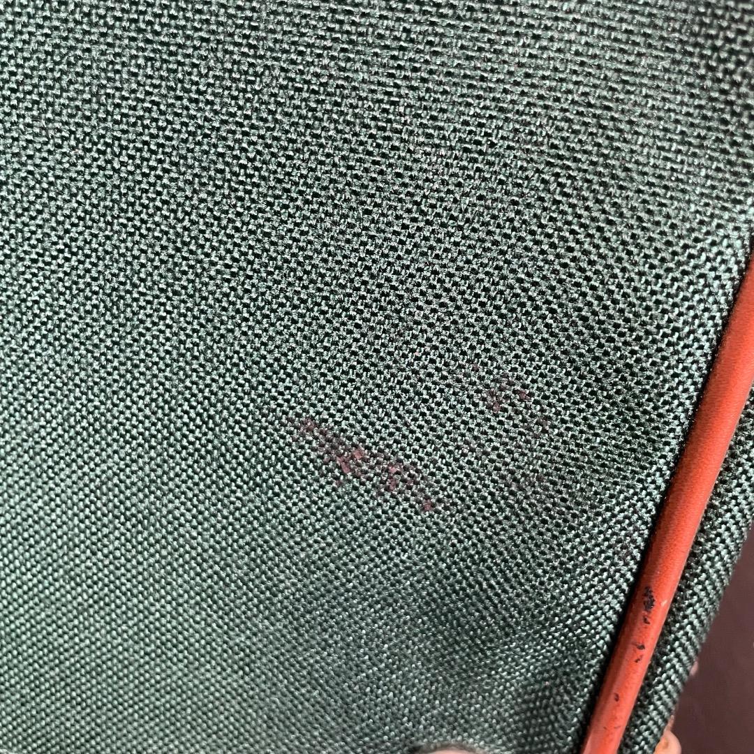 A6✨希少 ランセル キャンバス×本革 ボストンバッグ 緑×ブラウン 50