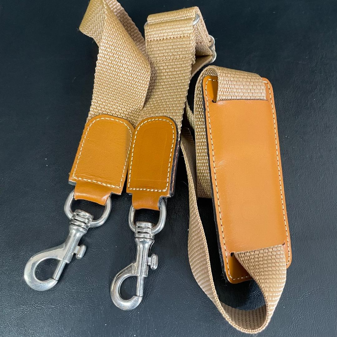 A6✨希少 ランセル キャンバス×本革 ボストンバッグ 緑×ブラウン 50