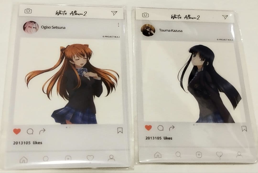 （２人）WHITE ALBUM2 クリアカード 小木曽雪菜 冬馬かずさ 中国