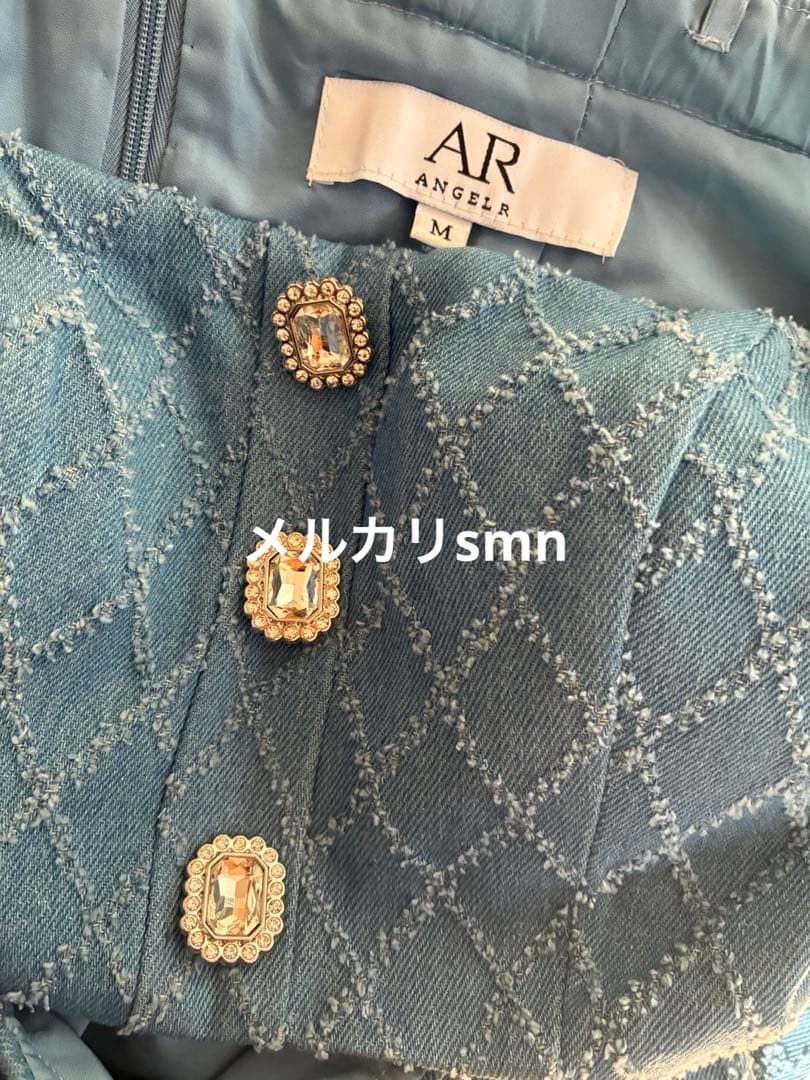 angelr デニムドレス　M ブルー　シュガー