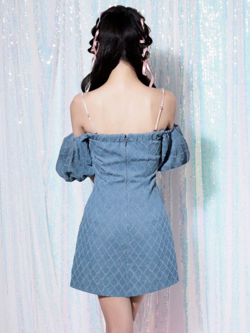 angelr デニムドレス　M ブルー　シュガー