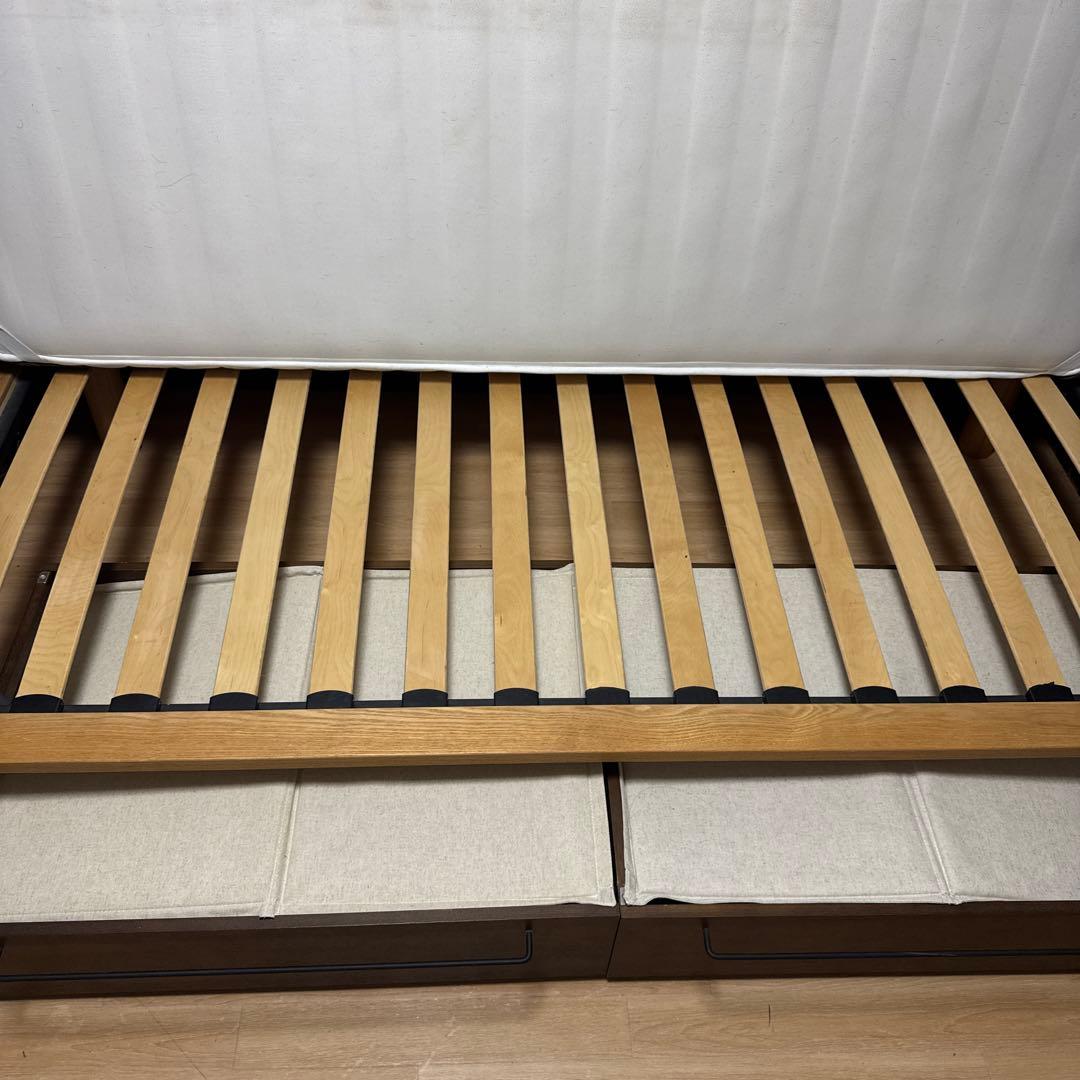 無印良品シングルベッドフレーム&引き出し2個