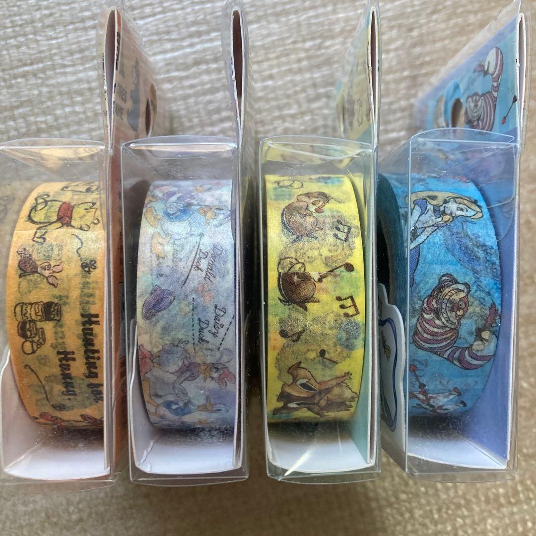 ディズニーキャラクターマスキングテープ４個セット