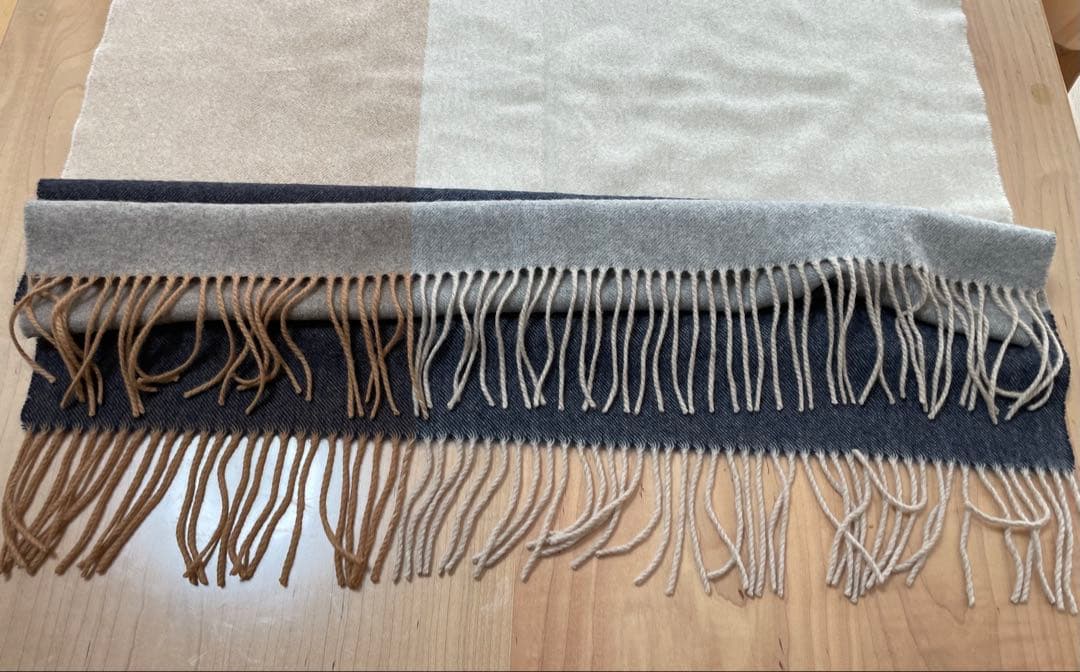 ANAYI カシミヤ100% チェック柄マフラー