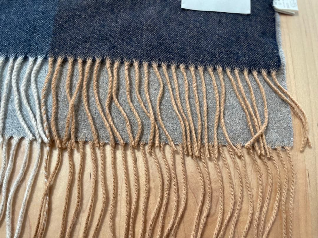 ANAYI カシミヤ100% チェック柄マフラー