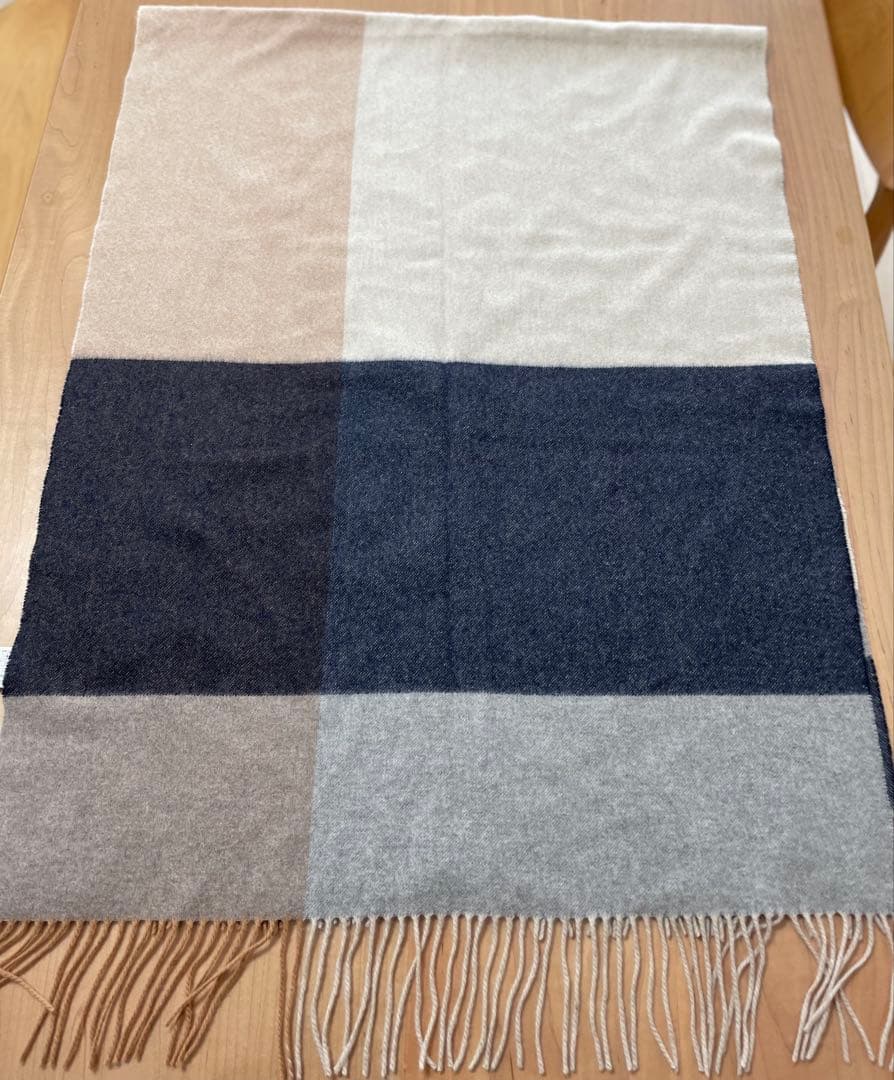 ANAYI カシミヤ100% チェック柄マフラー