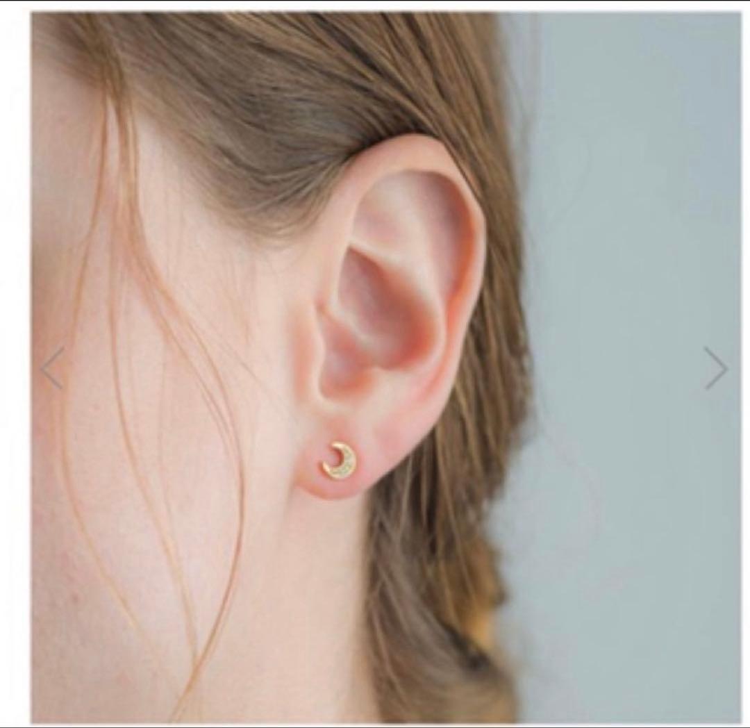 STAR JEWELRY ピアス(両耳) STAR & MOON K18