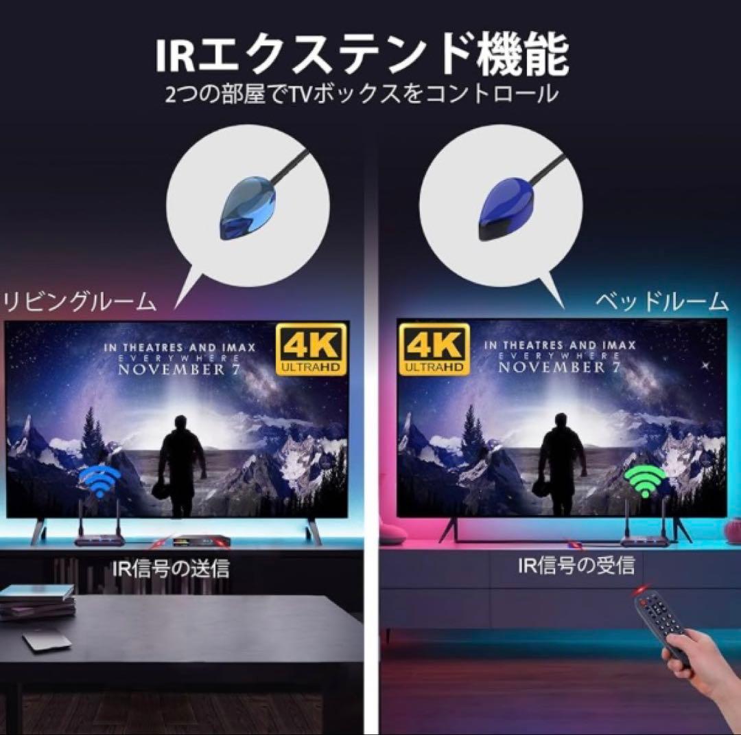 ワイヤレスHDMI 送信機　受信機　4K 9つのWi-Fiバンド
