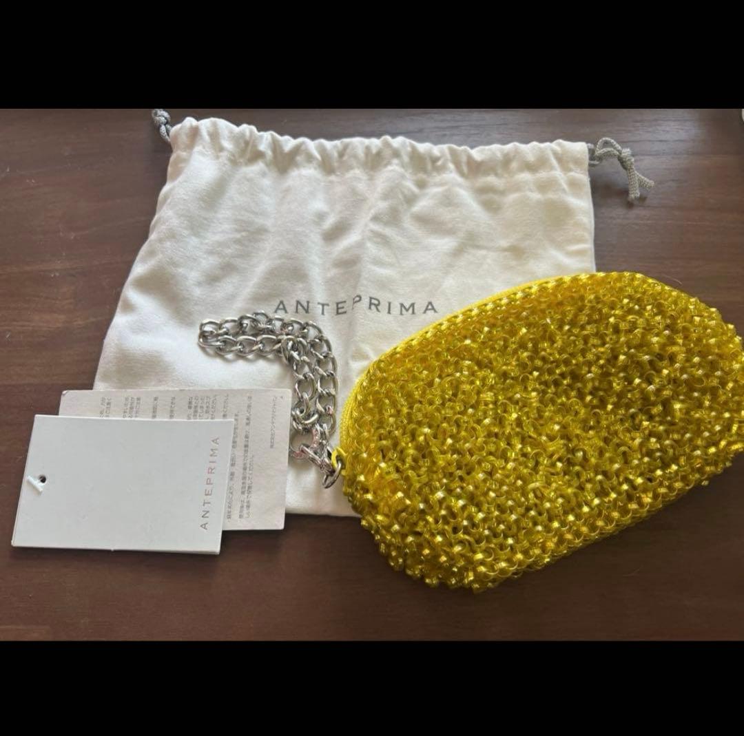 未使用品アンテプリマワイヤーポーチ黄色イエロー