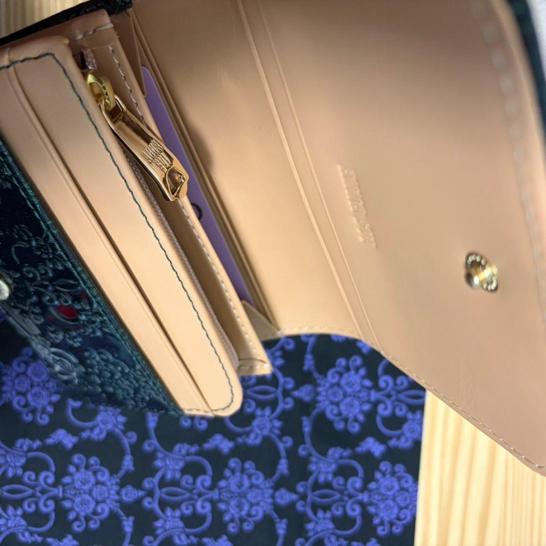 最安値✨【新品】 アナスイ ルーミー 折り財布 グリーン ミニウォレット①