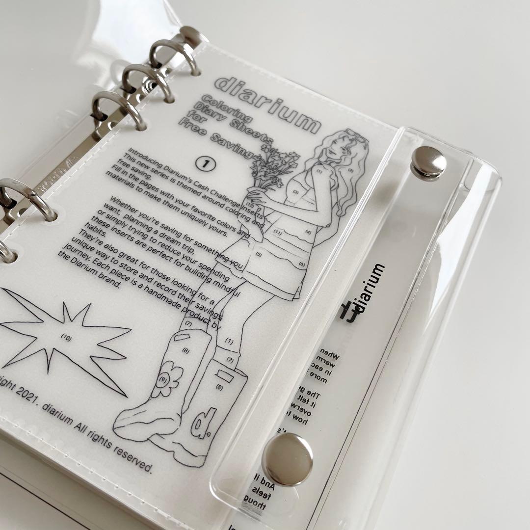 早い者勝ち　韓国　貯金　バインダー　A6 pvc diarium リフィル　2