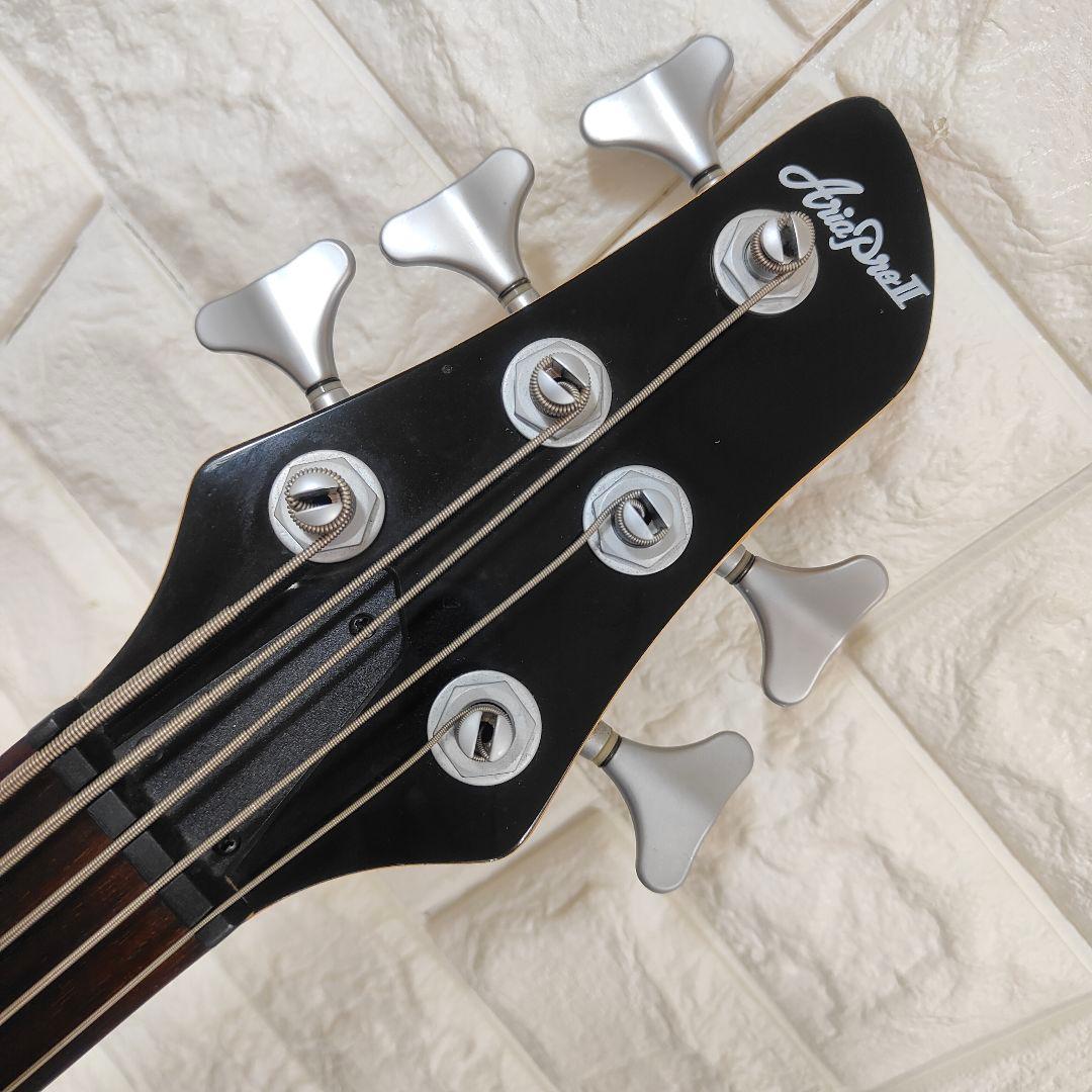 Aria pro 2 アリアプロ2 5弦ベース アクティブ 本革ストラップ付き