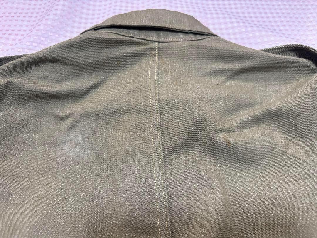 イギリス軍 実物 グリーンデニムジャケット