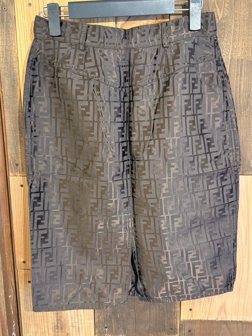 FENDI ズッカ柄 FFロゴ 膝丈スカート
