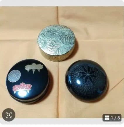 香合　木製　漆塗り　漆器　沈金•蒔絵　3個まとめ売り　単品売りも可
