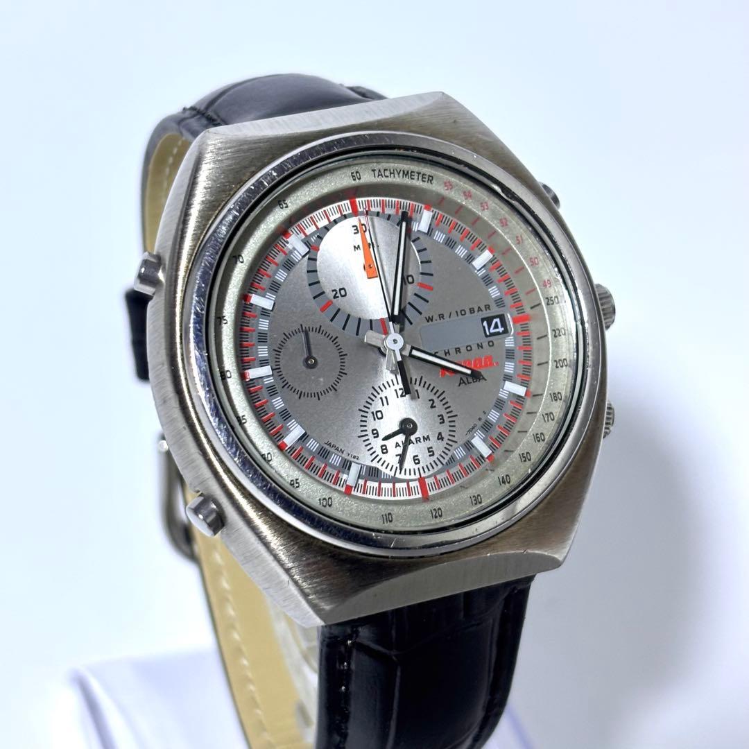 【新品ベルト 稼動】SEIKO アルバ ヴィンテージウォッチ クロノグラフ