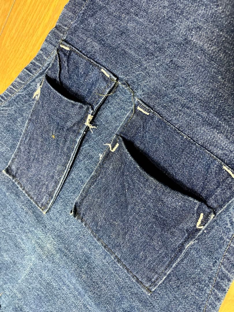 50s 60s ビンテージデニムエプロン　上下　耳付き　vintage