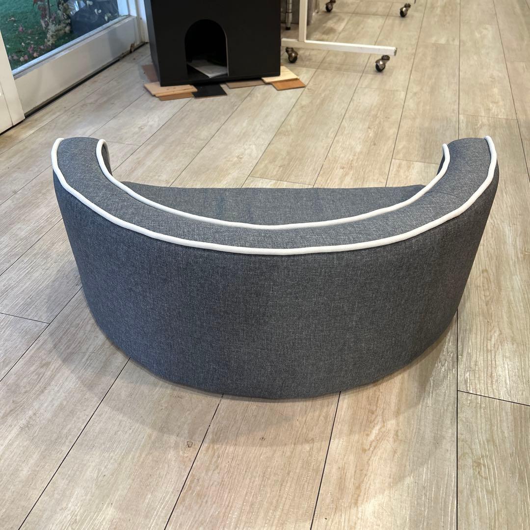 ペット用カーブ型ソファ グレー