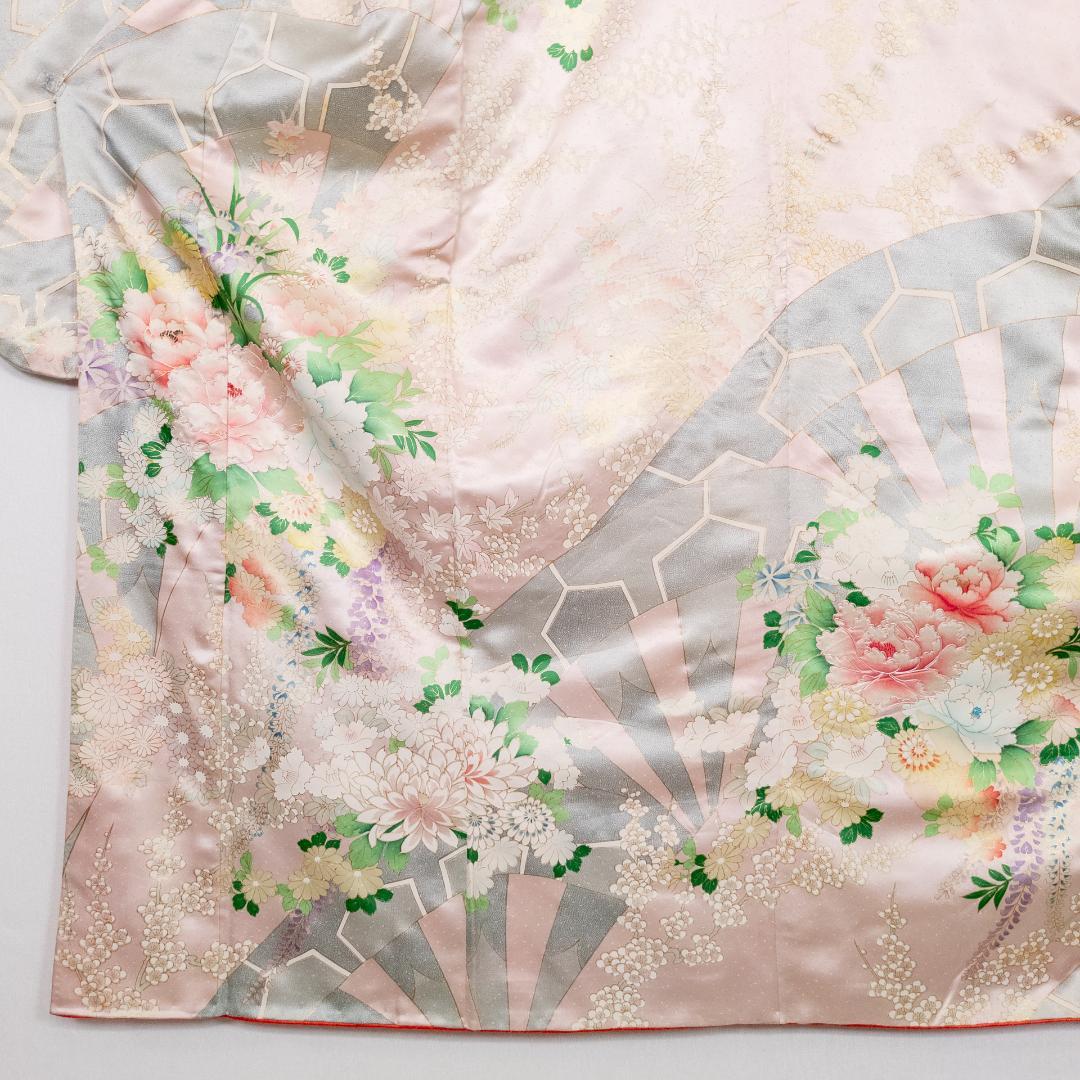 ルーピー R7SK1311 振袖+帯 2点セット 豪華な花々 六通柄