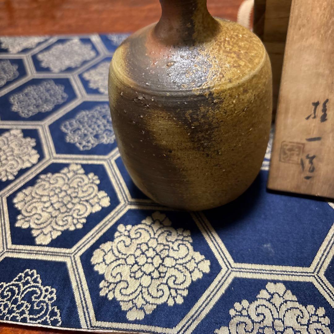 陶器花瓶と木箱セット