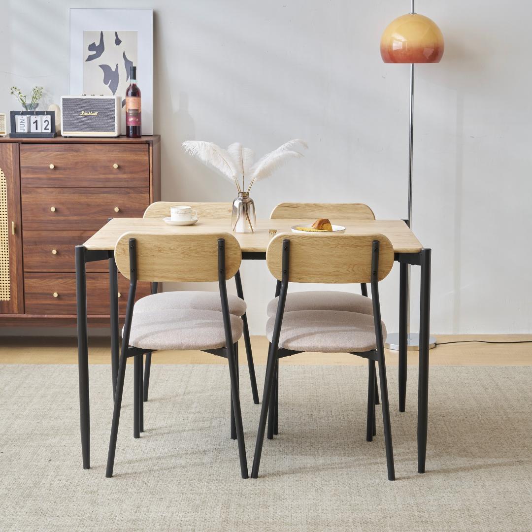 人気再入荷！ダイニングテーブルセット4人用 5点セット　チェア4脚NATURAL