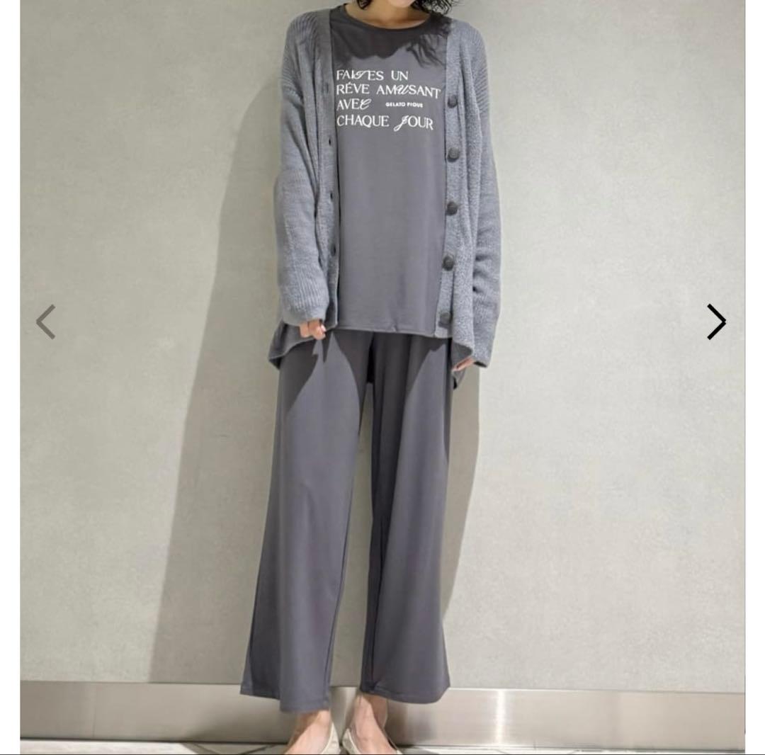 ジェラートピケ　調温スムーズィーリブカーディガン