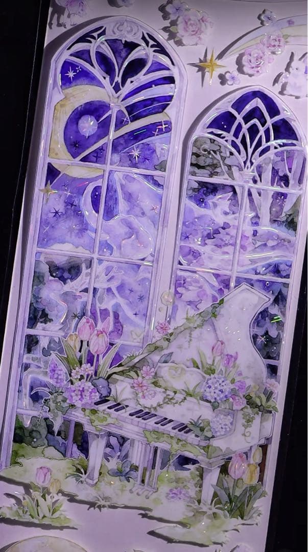 【8582】海外　マステ　3/5/巻売り　貝殻光マスキングテープ　夢神の庭