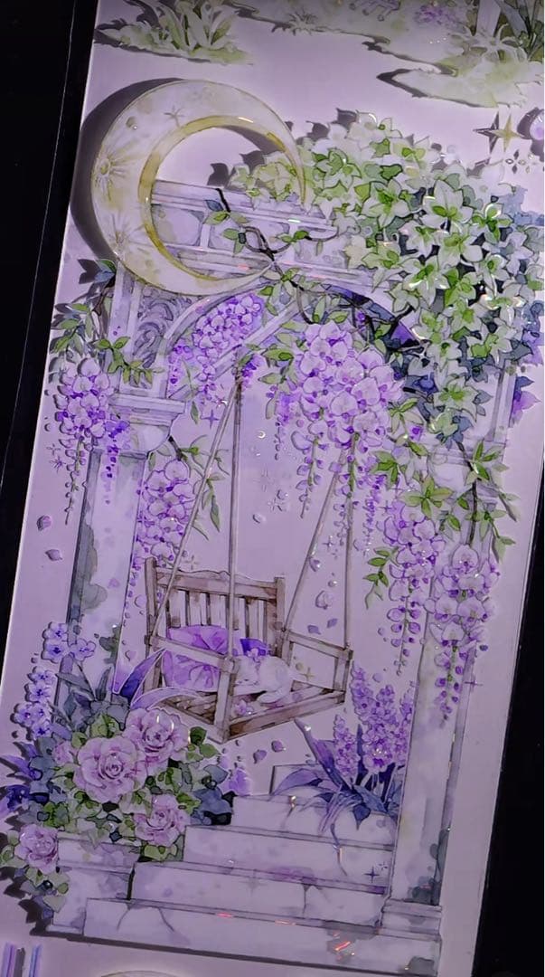 【8582】海外　マステ　3/5/巻売り　貝殻光マスキングテープ　夢神の庭