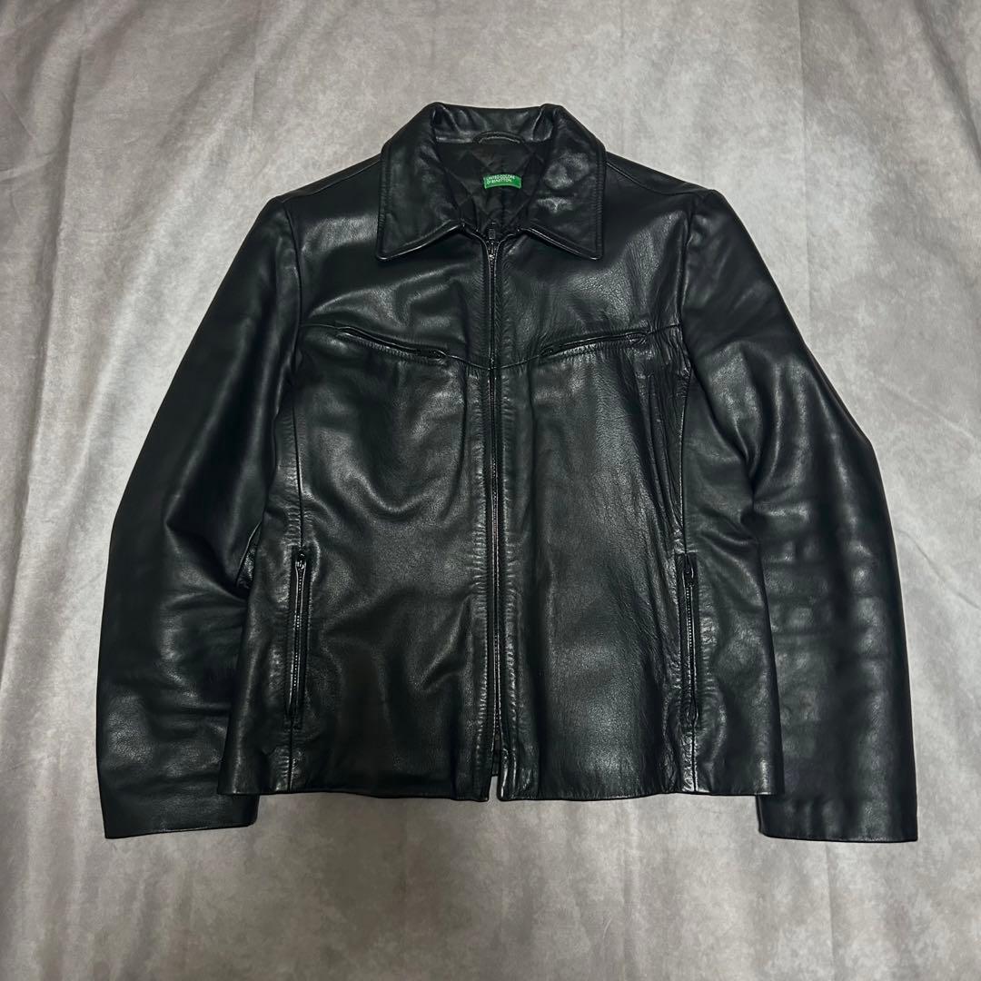 ジャケット・アウター 00s archive blouson leather jacket mode