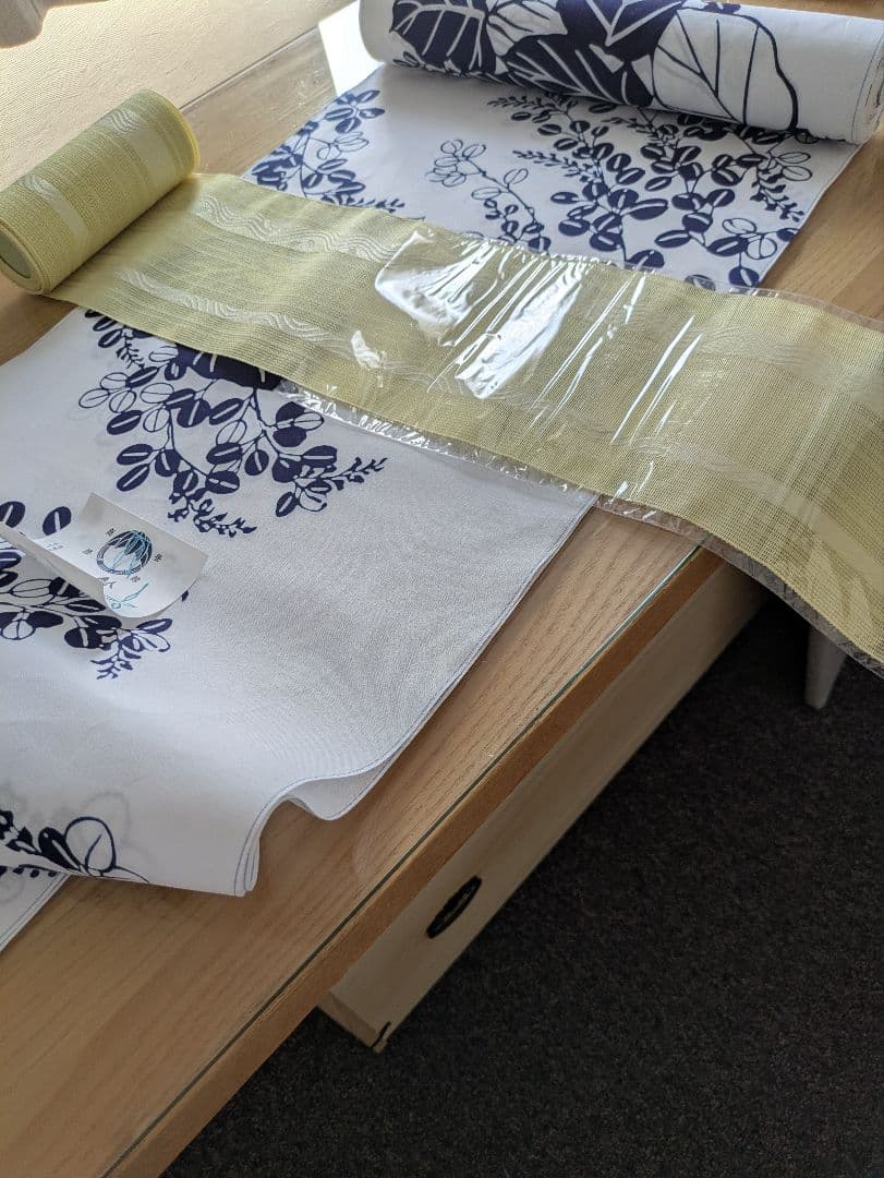 竺仙浴衣宮下真理子萩、本場筑前博多織四寸帯お仕立て代込み今期完売品