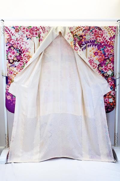 ★専用★振袖 辻が花 オフホワイト 銀通し 身丈165cm お洒落 フォーマル