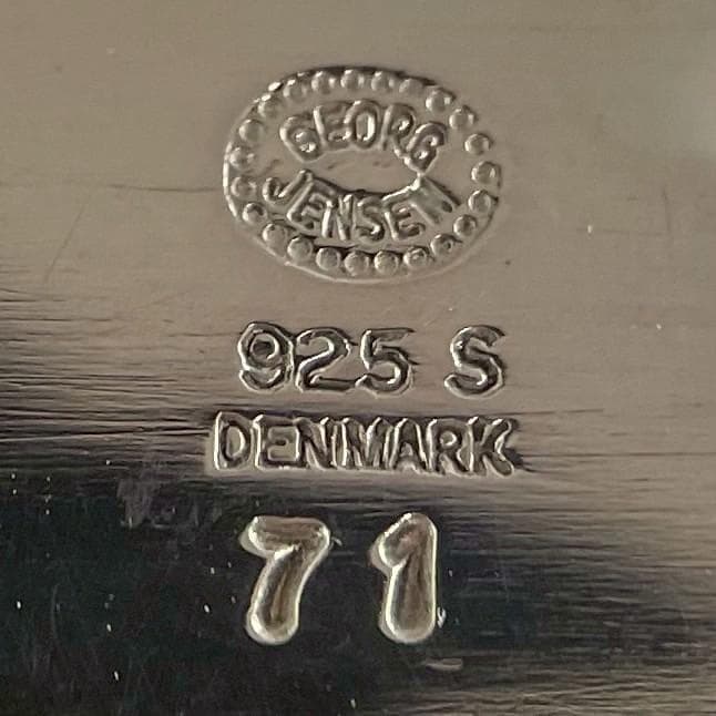 希少✨極美品 ジョージ ジェンセン 71 グリーンアゲイト ブローチ AG925