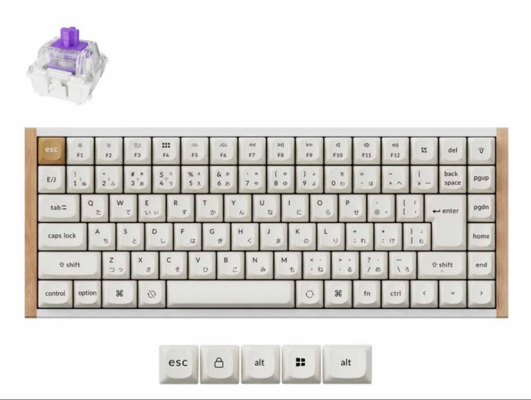 Keychron K2HE無線磁気スイッチカスタムキーボードJIS配列