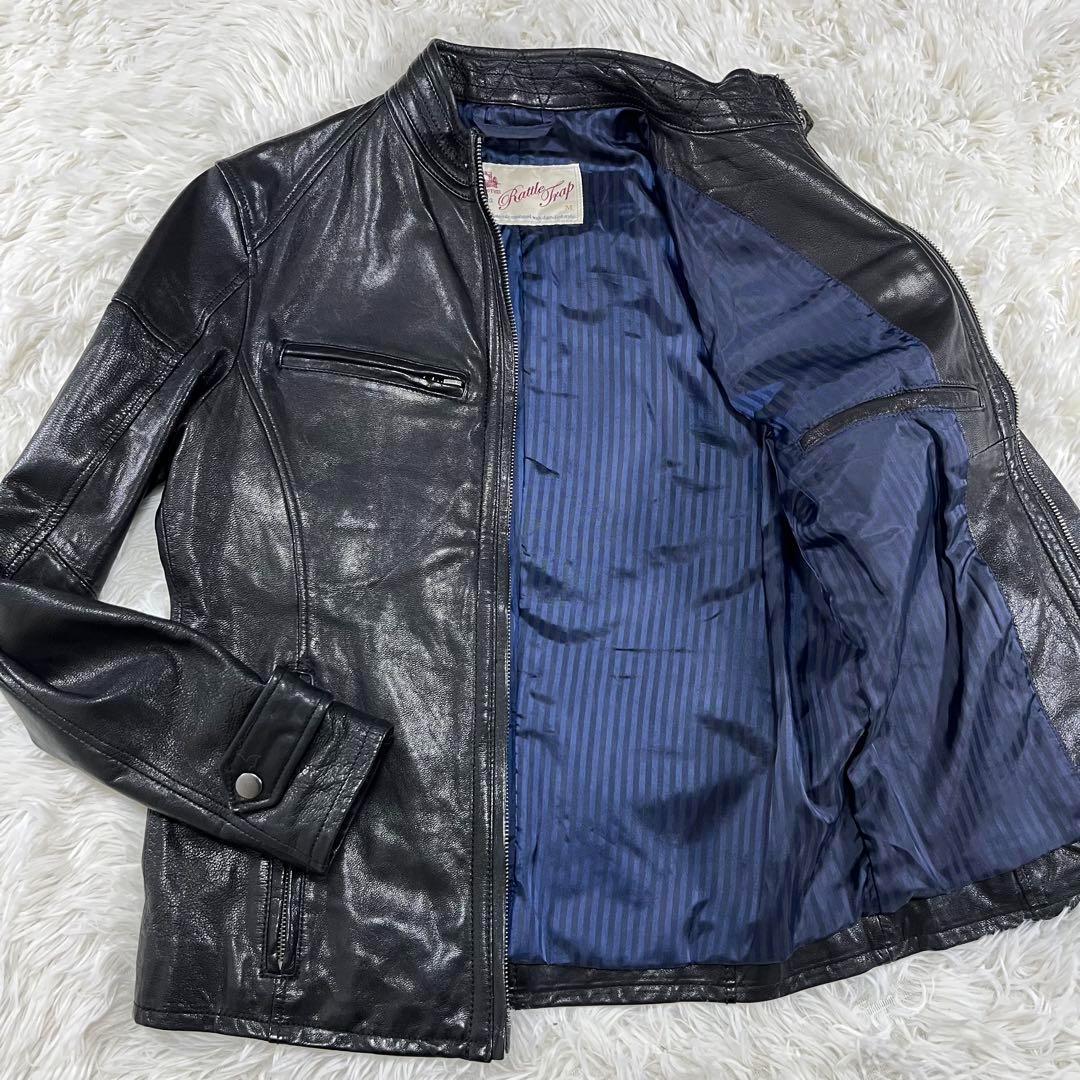 美品✨RATTLE TRAP シングルライダースジャケット　山羊革　Mサイズ