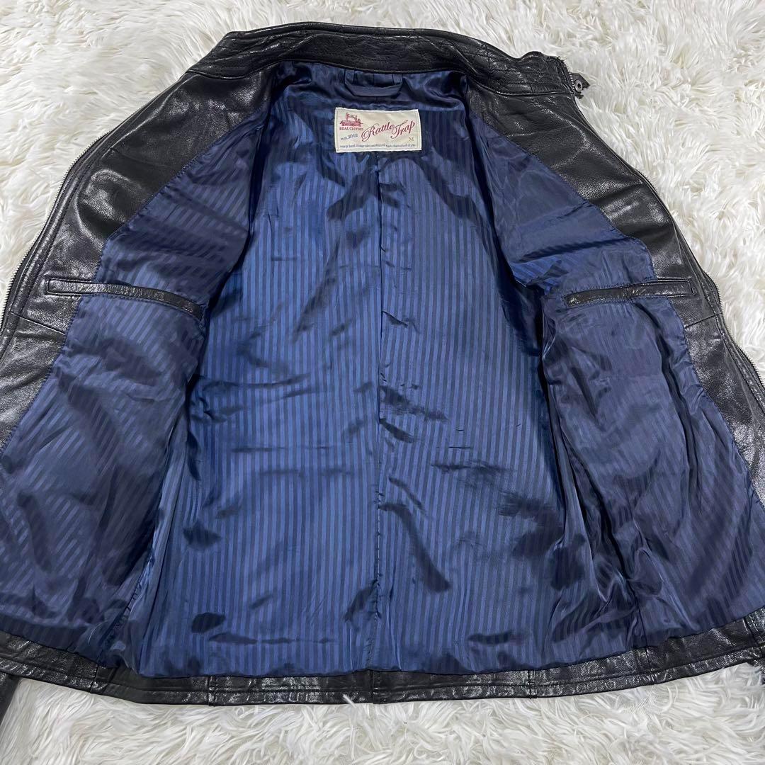 美品✨RATTLE TRAP シングルライダースジャケット　山羊革　Mサイズ