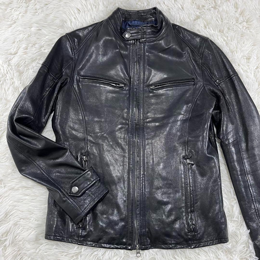 美品✨RATTLE TRAP シングルライダースジャケット　山羊革　Mサイズ