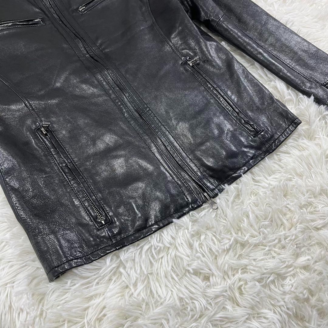 美品✨RATTLE TRAP シングルライダースジャケット　山羊革　Mサイズ