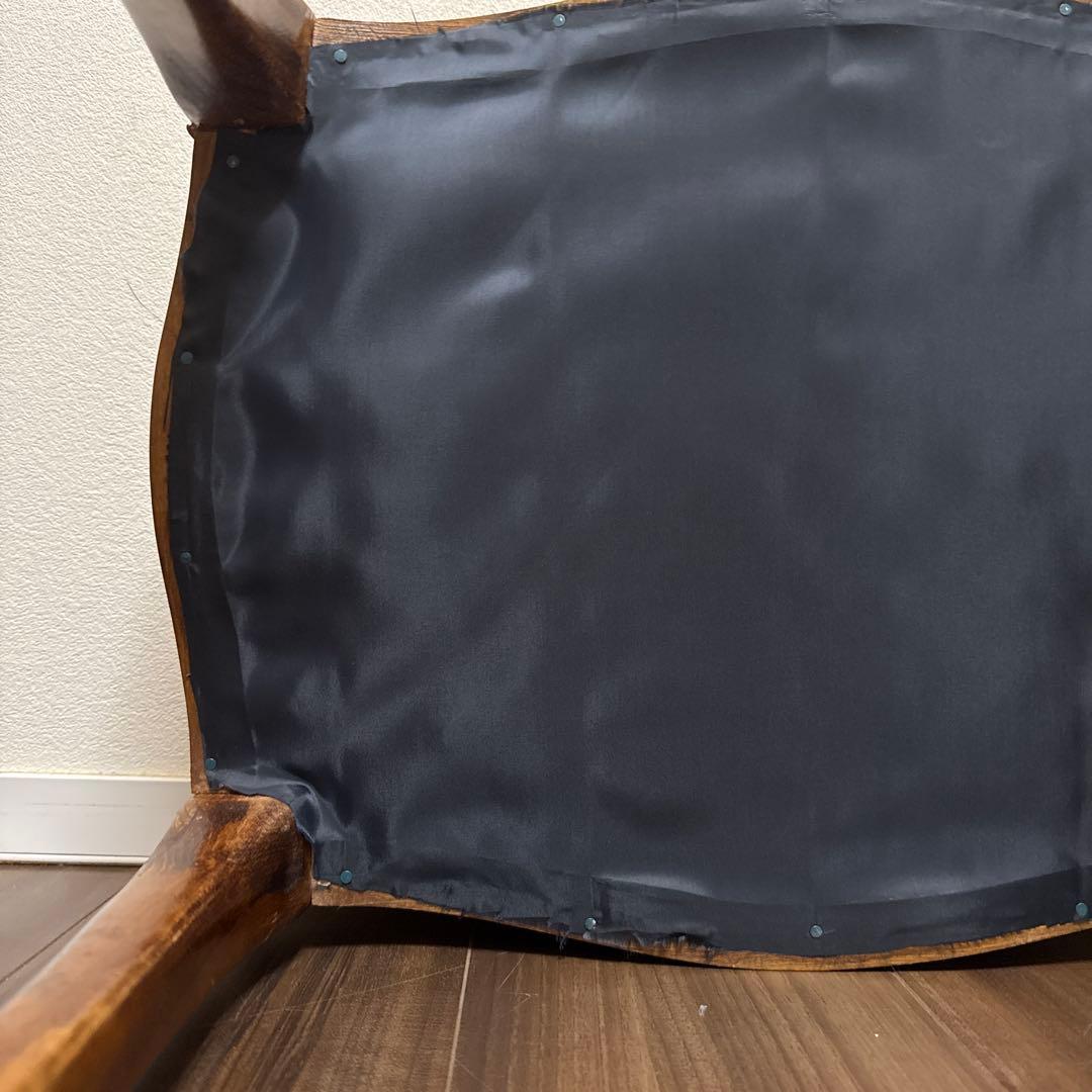 イタリア製 スツール チェア 椅子 猫脚 腰掛け ピンク ストライプ