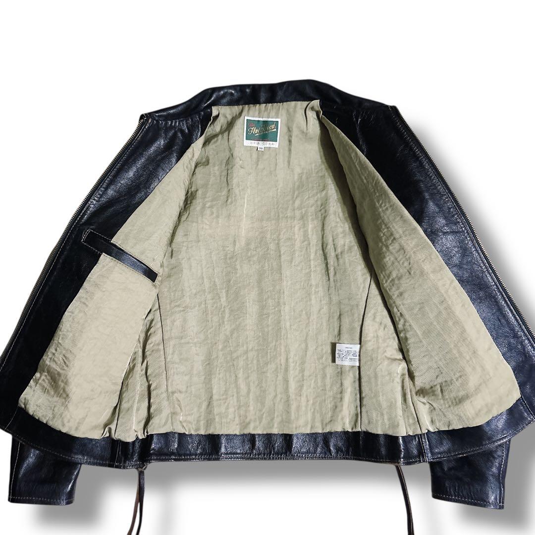 THE FLAT HEAD ホースハイド シングル レザージャケット 黒 38