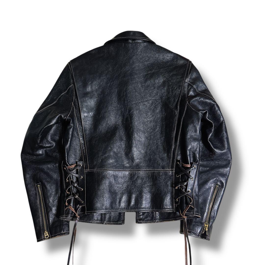 THE FLAT HEAD ホースハイド シングル レザージャケット 黒 38